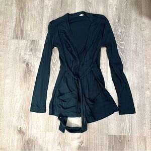 JCrew Longline Belted Cardigan - Green